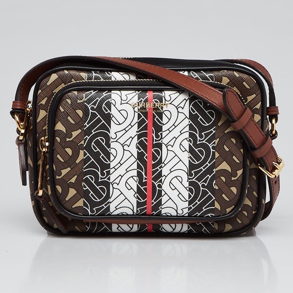 Burberry Handbags - BURBERRY E-Canvas Monogram Stripe Camera Bag